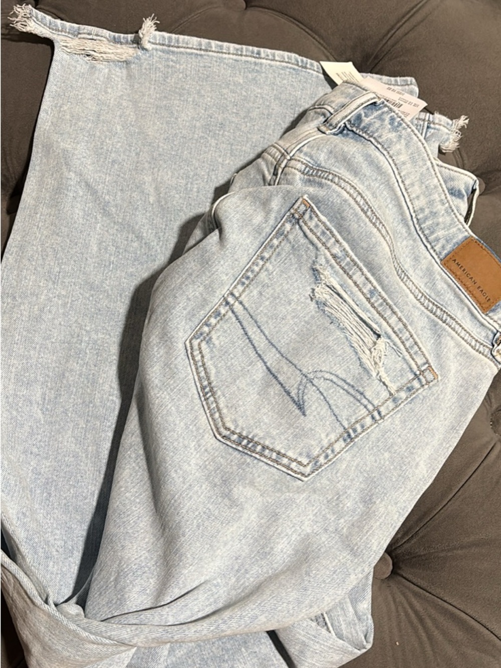 American Eagle Outfitters Light Blue Straight Leg Jeans